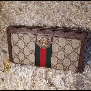 Ophidia stripe brown Gucci Zippy wallet(women’s)